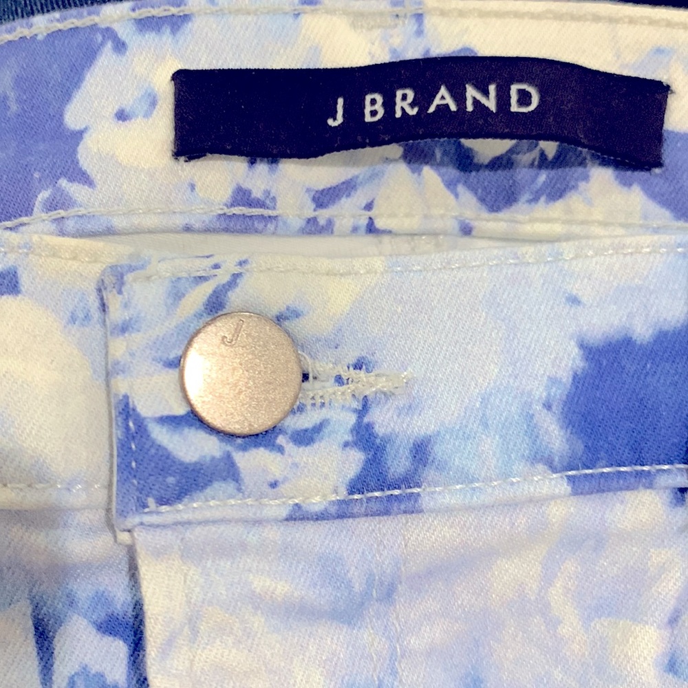 J Brand White and Blue Tie-Dye Skinny Jeans - Picture 5 of 9